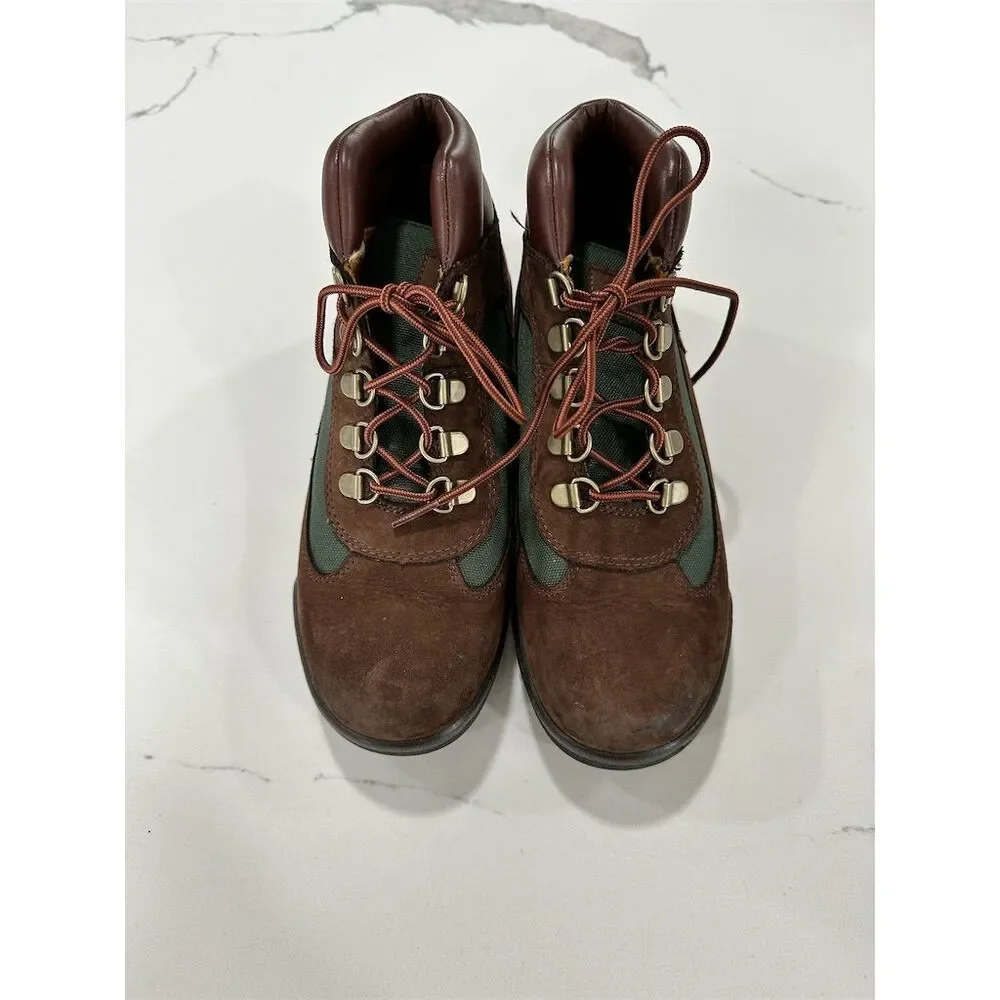 Timberland Kids Field Boots‎ Brown Leather Lace Up Size 4.5 Brown Leather